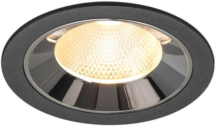 SLV NUMINOS® L, Deckeneinbauleuchte schwarz/chrom 3000 K 20°