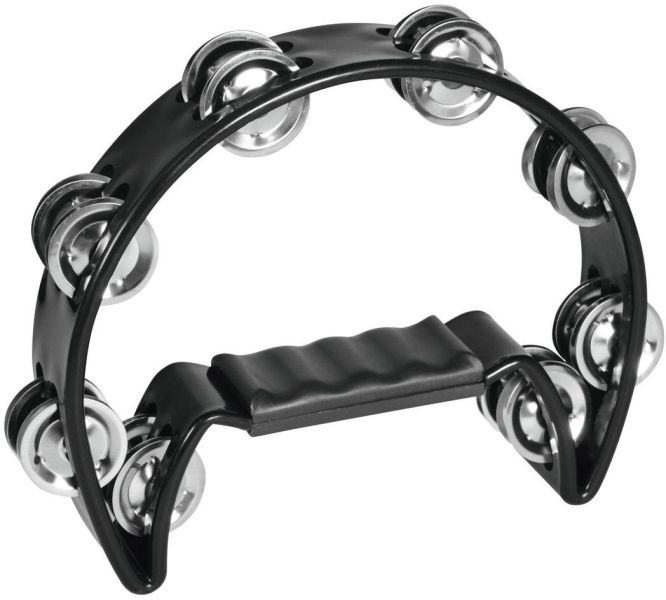 DIMAVERY TN-2 Tamburin plastik, schwarz