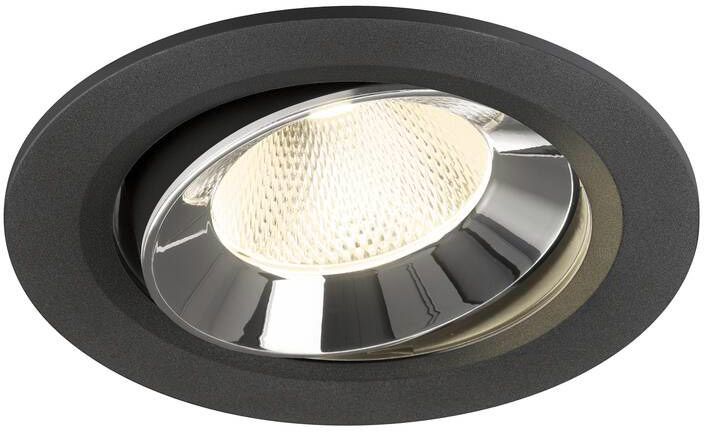SLV NUMINOS® MOVE L, Deckeneinbauleuchte schwarz/chrom 4000 K 20°