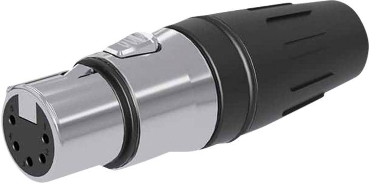 SEETRONIC XLR-5-polige Buchse – vergoldete Kontakte – Edelstahlgehäuse