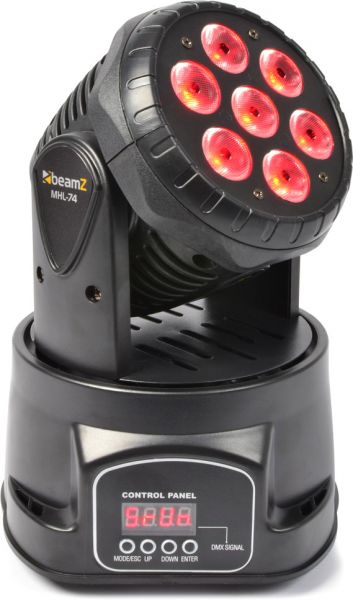 beamZ MHL74 Mini Moving Head 7x 10W 4-in-1 LED