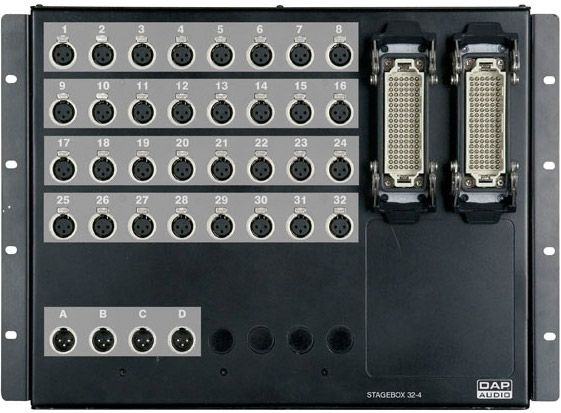 DAP Stagebox montiert, 32 in, 4 out, Neutrik Connector