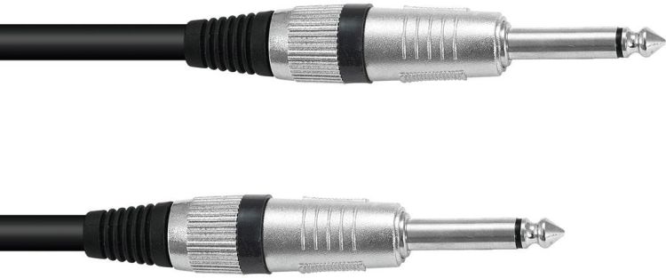 OMNITRONIC Klinkenkabel 6,3 mono 1m sw ROAD
