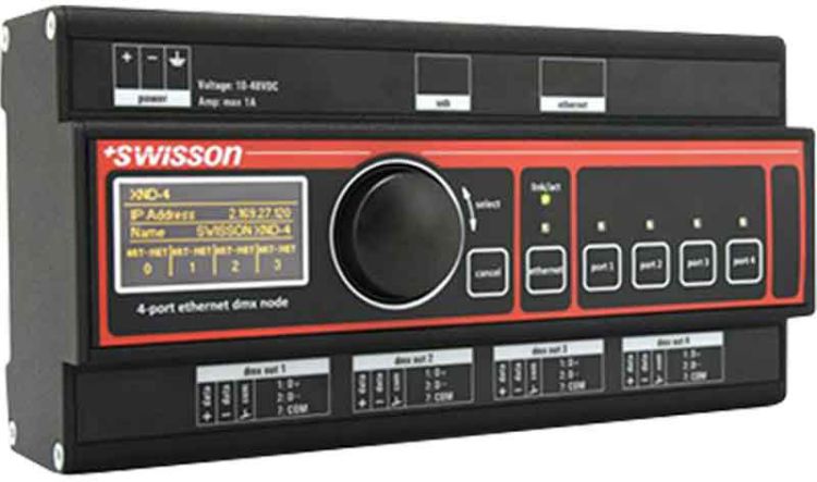 Swisson XND-4D Hutschienen Ethernet Node