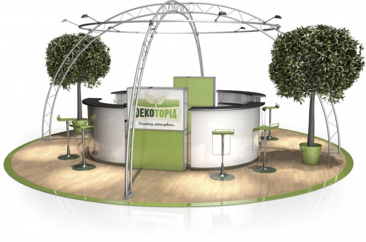 Messestand FD 22 - 6,5 x 6,5 x 3,0 m (LxBxH) - 34 m²