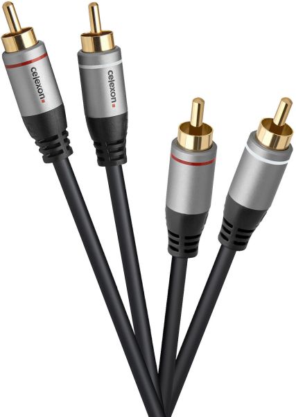 celexon 2x Cinch Stereo Audiokabel 1,5m - Professional Line