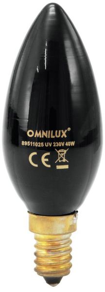OMNILUX C35 230V/40W E-14 UV Kerzenlampe