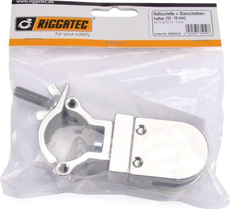 Halfcoupler Riggatec Petit Argent Avec Oeillet M10 - Charge Max 75kg Ø32-35mm