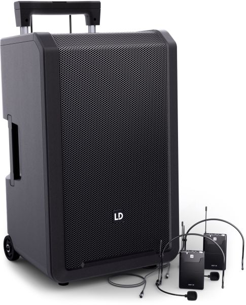 LD Systems ANNY® 12 BPH2 B6 - 12" Mobiler Bluetooth® PA-Lautsprecher mit Akkus, Mixer