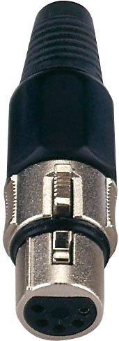 DAP XLR 5p. Connector, Nickel Female, Schwarz