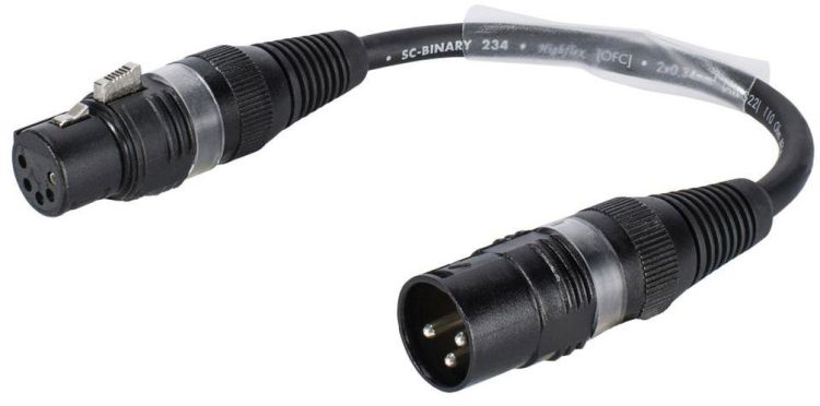 SOMMER CABLE Adapterkabel 3pol XLR(M)/5pol XLR(F) sw