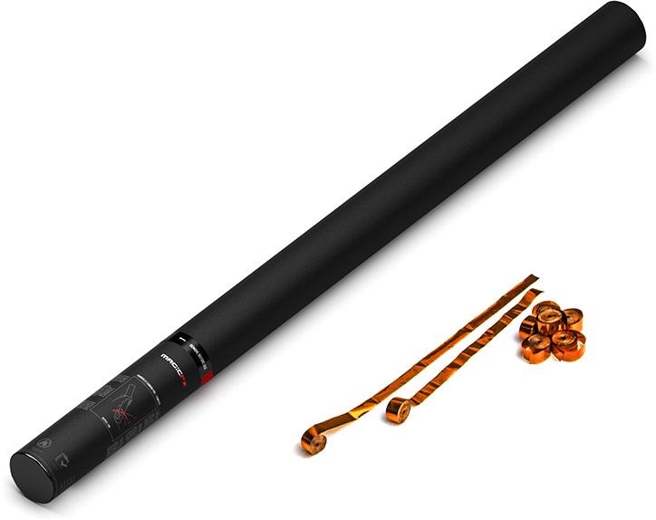 Magic FX Handbetriebene Streamerkanone 80cm - Orange Metallic