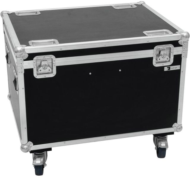 ROADINGER Flightcase 4x LED THA-100F/THA-120PC mit Rollen