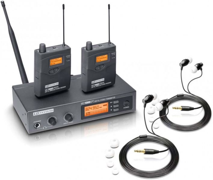 LD Systems MEI 1000 G2 BUNDLE In-Ear Monitoring System drahtlos mit 2 x Be