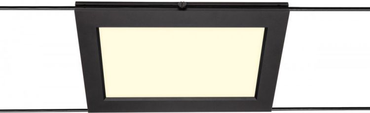 SLV PLYTTA rectangular, cable luminaire for the TENSEO low voltage cable system, 2700K, black