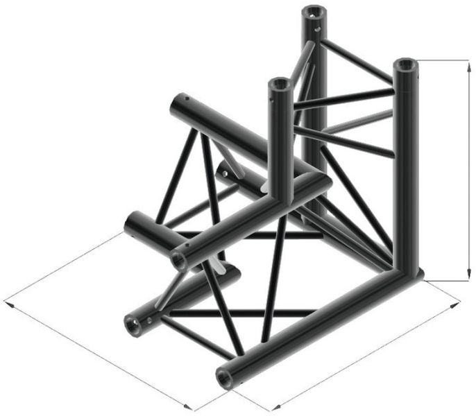 ALUTRUSS TRILOCK S-PAL-33 3-Weg-Ecke / rechts