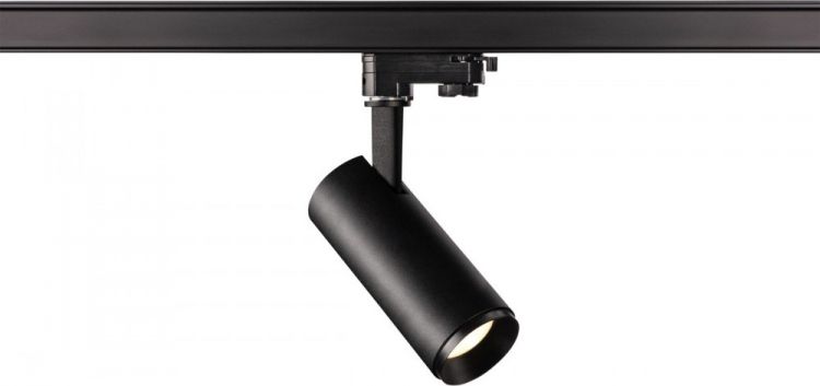 SLV 3~ NUMINOS® PHASE S, luminaria con sistema trifásico negro/negro 4000 K 24°