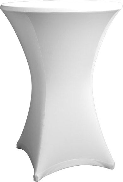 Tischplattenbezug Deckel weiß für 70-80cm Stehtisch Stretch Table Topper