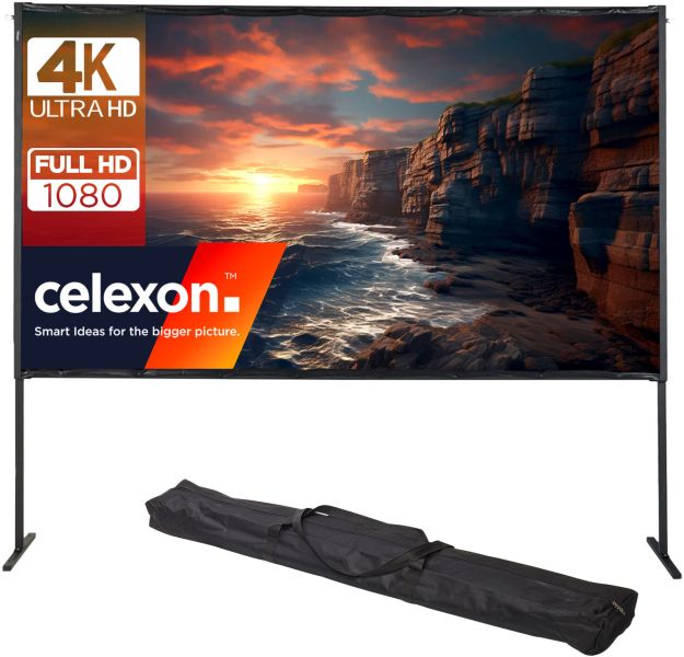 celexon basic line Faltrahmenleinwand 221 x 124 cm, 100"