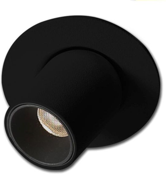 ISOLED LED Einbauleuchte Pipe MiniAMP schwarz, 3W, 24V DC, warmweiß, dimmbar