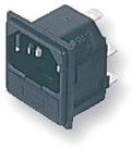 Ersatzteil Einbaustecker (Kaltgeräte) mit Sicherungshalter 10A gesteckt
