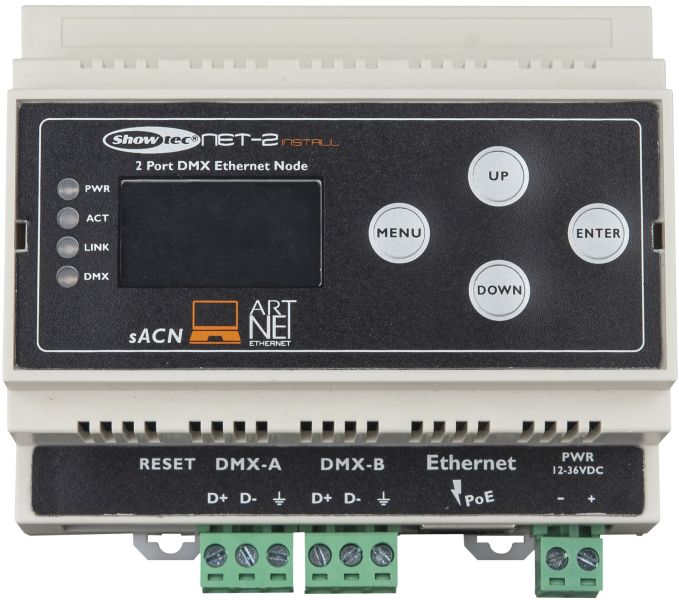 Showtec NET-2 Install - Din-rail