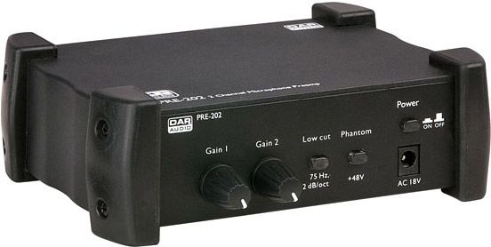DAP-Audio PRE-202 2 Channel Microphone Preamp