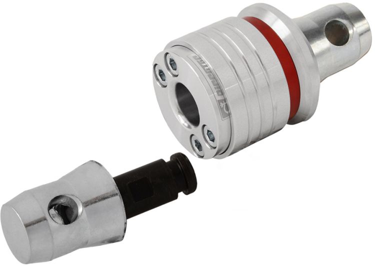 Litetruss Pimp Adapter oneCLICK unit male/female für X/H Traversenysteme Silber