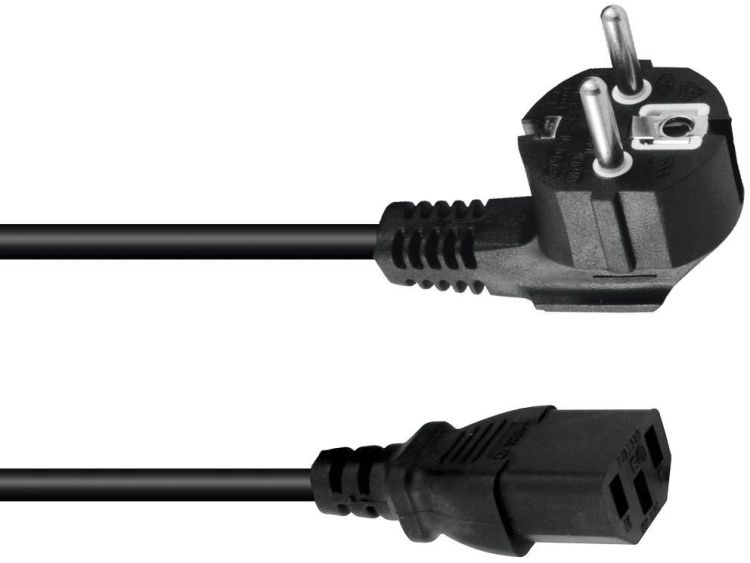 OMNITRONIC Kaltgeräte Netzkabel 3x0,75 1,5m sw
