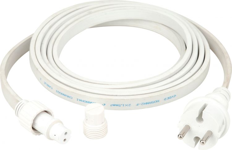 Showgear Power Cable for Festoon Light E27 Weiß - 3 m