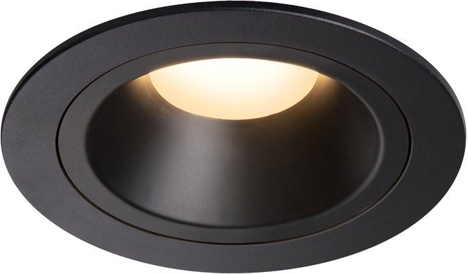 SLV NUMINOS® DL M, Indoor, luminaria empotrada de techo led negro/negro 3000 K 55° con resortes