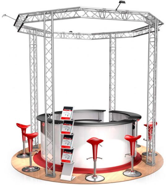 Messestand FD 23 - 3,5 x 3,5 x 3,5 m (LxBxH) - 12 m²