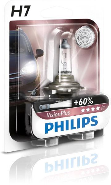 Philips Autolampe H7 Vision Plus B1 55W 12V PX26d 12972VPB1