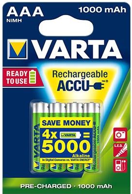 VARTA Batterien Rechargeable Accu 5703 Wiederaufladbare Batterie - AAA Mic