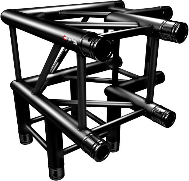 Naxpro-Truss FD 34 C30 90° 3 Weg Winkel
RAL9005 - Schwarz - Seidenmatt