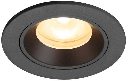 SLV NUMINOS® XS, Deckeneinbauleuchte, 3000 K, 55°, IP20, rund, schwarz