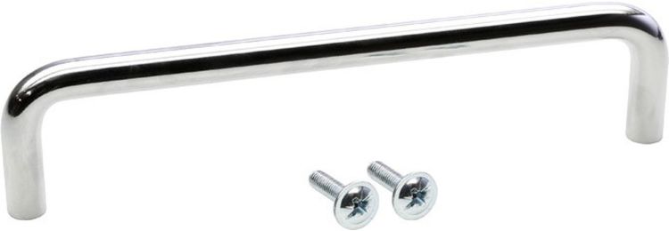Adam Hall Hardware 3453 Bügelgriff Stahl verchromt,136 mm + 2 Schrauben M4