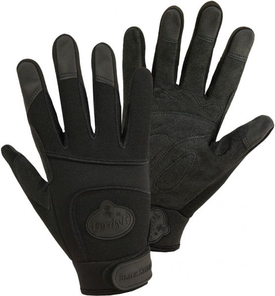 FerdyF. BLACK SECURITY Mechanics-Handschuh, Größe M