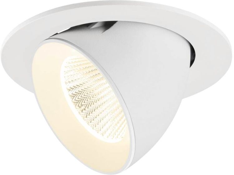 SLV NUMINOS® GIMBLE L, Deckeneinbauleuchte, 4000 K, 40°, IP20, rund, weiß