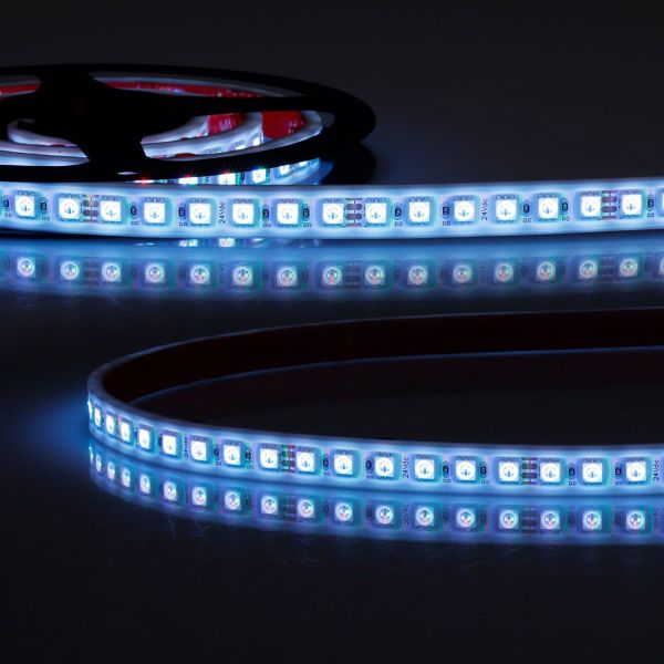 ISOLED LED AQUA RGB Linear Flexband, 24V DC, 14,4W, IP68, 5m Rolle, 120LED/m