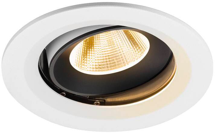SLV NUMINOS® MOVE M, Deckeneinbauleuchte weiß/schwarz 3000 K 20°