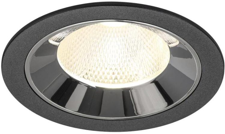 SLV NUMINOS® L, Deckeneinbauleuchte schwarz/chrom 4000 K 20°