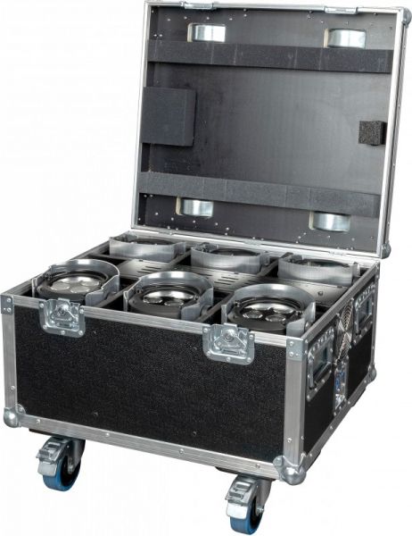 Showtec EventSpot 1600 Q4 Set - Koffer mit Ladegerät für 6x Stück