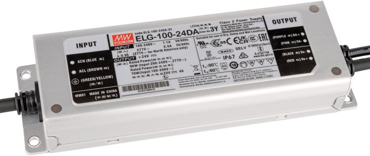 LED Spannungsversorgung IP67 24V 100W Dali - Meanwell ELG-100-V-24DA 3Y
