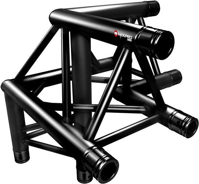 Naxpro-Truss FD 33 C31 90° 3 Weg Winkel
RAL9005 - Schwarz - Seidenmatt