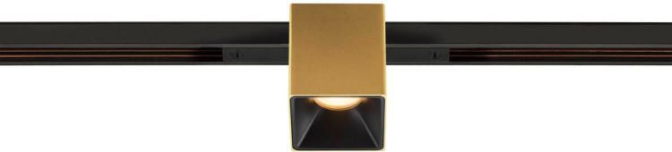 SLV FIXT-IT!, 48V, DALI, eckig, Standard track, Spot, 3000K, 6.6 W, 36°, gold / schwarz