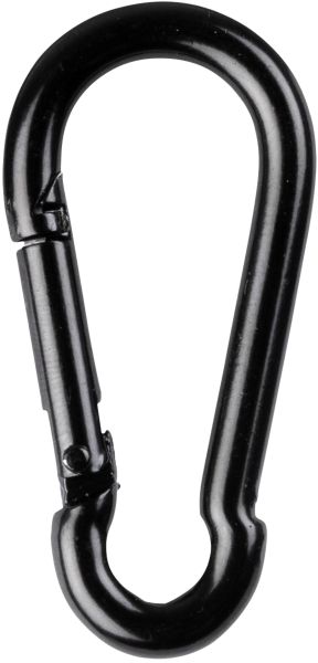 WENTEX Karabinerhaken 6 x 60 mm – 10 Stück – schwarz