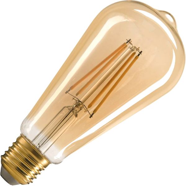 SLV ST64 E27, LED Leuchtmittel gold 7,5W 2500K CRI90 320°