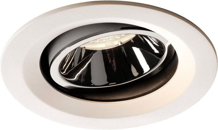 SLV NUMINOS® MOVE DL M, Indoor, luminaria empotrada de techo led blanco/cromo 4000 K 20°