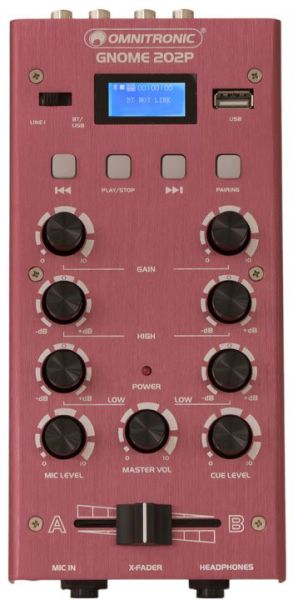 OMNITRONIC GNOME-202P Mini-Mixer rot